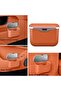 Car trash can with lid, leak-proof, waterproof bag holder, PU leather top, back seats and doors, SUVs and trucks (orange). - 3