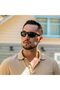 Men's polarized sports sunglasses, wraparound frame, unisex, suitable for driving, running, cycling, and features UV protection. - 2