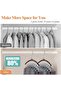2-Tier Pants & Skirt Rack with Clips, Space-Saving Wardrobe Leggings, Underwear & Hat Organizer, Black - 5