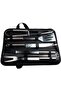 BBQ Utensils - 9-Piece Set - Stainless Steel - Medium 38cm - Essential for BBQ