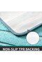 Ultra Absorbent Microfiber Bath Mat, Fast-Drying Non-Slip TPR Bottom Shower Floor Rug, Washable at 30 Degrees, Green, 50x80cm - 3