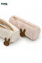 Plush Oval Zippered Trendy Cosmetic Brush Bag Organizer Pencil Case - 7