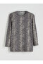Crew Neck Patterned Blouse - 6