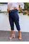 Lycra Slim Jeans Capri Dark Blue - 5