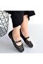 Moden Black Suede Ballerina Shoes - 4