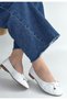 Jnues White Genuine Leather Ballerina Shoes - 2
