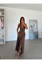 Halter Neck Dress - Light Brown