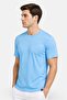 Men Slim Fit Short Sleeve Training T-Shirt, Blue - 3