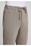 Regular Fit Mid Waist Straight Leg Men's Beige Trousers - 5