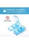 Pill Cutter 2-Piece Splitter Tablet Medicine BPA-Free Storage Box with Sharp Blade Suitable for Hard Small Large Portable Cutting Mechanism Blue - 4