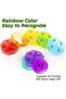 Weekly Pill Box, 4-Day & 7-Day Daily Organizer with 28 Extra-Large Compartments for Travel & Vitamins, Rainbow - 6
