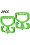 2-Piece Green Shopping Bag Holder Set, Easy-Grip Carry Handle 11.5x11x1.5cm for Tote Bucket Bags - 6