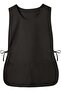 Smock-style apron with side ties and two deep pockets, unisex, suitable for kitchen work - black