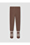 Brown 2-Piece Baby Boy Ribbed Bootie Sweatpants - 4