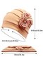 4 - pc Womens headscarf flower headband, Womens summer headscarf hat, Womens chemotherapy headscarf hat, hair loss flower cotton hat, gray, one... - 2