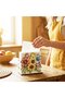 Wooden napkin holder - tissue holder - table decoration - floral design - 3-pack - not specified - 2