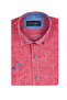 Men's Red 100% Linen Short Sleeve Summer Shirt - 7