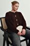 Women's Soft Plush Look Beard Knitwear Cardigan Jacket - 4