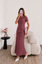 Shimmering Pocketed Pleated Short Sleeve Maxi Dress - 5