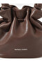 Brown Drawstring Mini Handbag - 4
