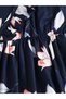 Girls Navy Blue Floral Print Sleeveless Dress - 4