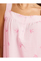 Striped Placket and Pleat Detail Nightdress with Bow Print - 4