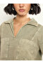 Olive Overdyed Patch Pocket Crop Top And Skorts Co-Ord Set - 5