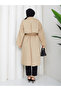 Women's Oversize Buttoned Hijab Trench Coat Rc3111 - 3
