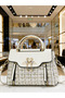 Beige Tweed Look Handbag with Swan Detail - 2