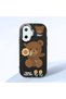 Poco F7 Compatible Case Camera Protector Black Silicone Couple Phone Case Bear Patterned