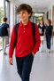 2-Pack Premium School Polo Collar 100% Cotton Boys' School T-Shirt Long Sleeve 8-16 Years |   Children's School Uniform Polo Collar Basic T-Shirt Unisex Long Sleeve Soft Textured Breathable Fabric - 2