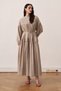 Soho Ribbed Detailed Voile Dress Mink - 2
