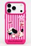 3D Dog Figure Striped Silicone Phone Case Compatible with iPhone 17 Pro / 18 Pro Dachshund