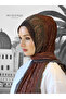 شال حريري بنقشة بيزلي - بألوان بنية - 3