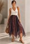 Patterned Asymmetrical Chiffon Skirt – Lined Midi Skirt Wpr10 - 4