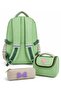 School Bag Set of 3 Imported Luxury School Bag Complete with Lining Waterproof Bag+Lunch Bag+Pen Holder Embroidered Print - 3