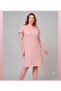 Women's Plus Size Buttoned Collar Nightgown(Dress) Short Sleeve 90% Cotton 10% Lycra