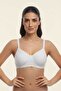 4-Pack White Women's Thin Sponge Non-Wired (Wireless) Comfortable Daily Bra Set - with Sleep Band as a Gift - 2