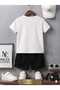 Summer Children's T-Shirt Shorts Unisex (Good Vibes Printed) - 2