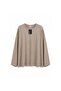 Padded Combed Cotton Tunic Beige