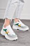Daily Women's Sneaker Thick High Sole Lace Up Comfortable Tiger Stripe Sports Shoes 032