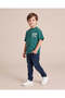 Boys Green Chest Print T-Shirt - 2