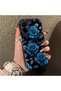 Realme 12 Lite Compatible Silicone Edge Hard Back Case Couple Phone Case with Rose Pattern - 3