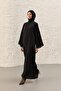 Nihal Handcrafted Stone Embellished Black Robe - 6