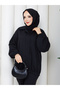 Rubber Detailed Front Patched Hijab Jacket Rc3137 - 6