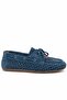 Cherina Women's Blue Cherry Charm Detailed Perforated Genuine Leather Suede Loafer - 2