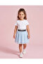 Girls Blue Chiffon Pleated Dress With Printed Belt - 2