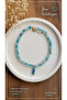 Aquamarine Natural Stone Murano Seahorse Pointed Plated Summer Necklace - 2