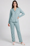 Printed Lapel Collar Pyjama Set