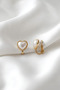 Premium Clip Earrings Pearl Heart Design Non-Pierced Earrings No Ear Hole Required - 3
